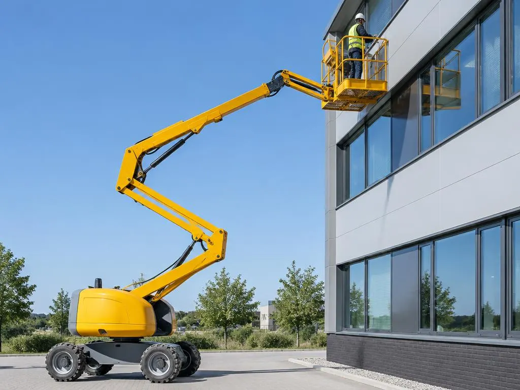 Cestello elevatore per lavori in altezza su facciata